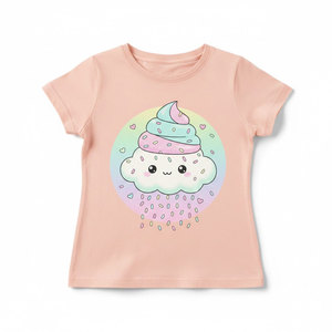 Camiseta Básica de Algodón con Cuello en V para Niños, Alternativa Elegante a la Camiseta de Cuello Redondo, Suave, Cómoda y Casual para Niños y Niñas - Product Image 1