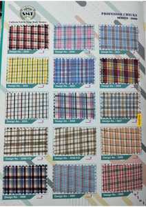 ตรวจสอบเนื้อผ้าฝ้ายโพลีย้อมเส้นด้ายทนทานวัสดุตัดเย็บสำหรับเสื้อ - Product Image 5