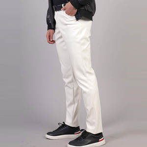 Pantalones de Cuero para Hombre, Estilo Moderno, Alta Calidad, Cintura Media, Diseño Recto y Liso, Impermeables y Ligeros - Product Image 2