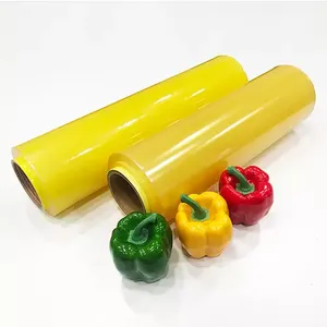 PVC Cling Film <b>Plastic</b> Wrap Jumbo <b>Roll</b> Width 30/45cm Clear Stretch Wrapping Film Packaging <b>Roll</b> Custom Size Available - Product Image 4