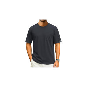 Camisetas de cuello redondo de manga corta de algodón Premium para hombre, camisetas clásicas sólidas básicas informales holgadas con estampado Digital - Product Image 1