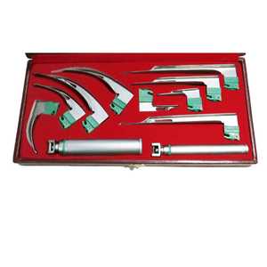 Set de Laringoscopio de Acero Inoxidable con Fibra Óptica de 9 Cuchillas Mac Miller, Certificado CE, para Anestesia ORL, 2 Empuñaduras, Alta Calidad Quirúrgica - Product Image 2