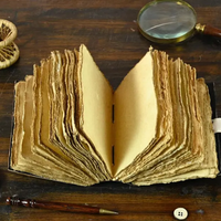 Grimoire en cuir créatif imprimé loup, 400 pages, livre de sorts vintage, Al Amir, fait main, journal de sorcière, cadeau pour lui et pour elle, cadeau promotionnel