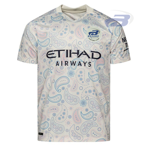 Football Jersey Unisex <b>Paisley</b> Pattern Soccer <b>Shirt</b> Breathable Full Sleeve Printed 100% Polyester V-neck Custom Team Name - Product Image 1