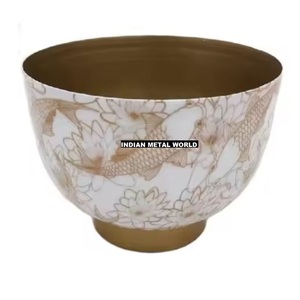 Nuevo cuenco de Chocolate de diseño Floral de lujo, soporte dulce, cuenco de servicio de Chocolate de Metal dorado de primera calidad para uso en fiestas de boda - Product Image 3