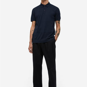 Polo con cuello de solapa y logotipo personalizado, camiseta de polo de golf, 50% de algodón, 50% de poliéster, para hombre - Product Image 3