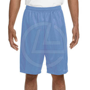 Short de course en maille pour hommes avec taille élastique et ourlet fendu sur le côté Short en maille classique pour hommes avec un design simple - Product Image 4