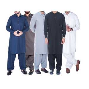 Recién llegados, ropa multicolor para hombre, conjuntos Shalwar Kameez, 100% algodón hecho a la moda para hombre, vestido de pijama Kurta liso para hombre - Product Image 2