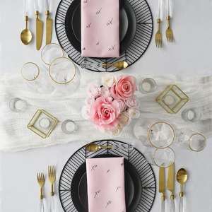 Juego de Cubiertos de Metal Estilo Americano con Mango de Acrílico Transparente Pulido a Espejo para Hotel, Eventos, Fiestas, Comida, Juegos de Cubiertos - Product Image 5