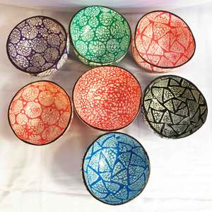 Lacquerware de Hanoi Village cuenco de coco de laca de alta calidad hermosos cuencos de concha lacados - Product Image 5