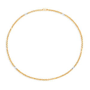 Collier en chaîne or jaune inspiré par la simplicité, unisexe - Product Image 3