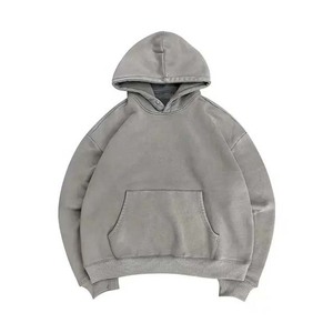 Sudadera con Capucha de Secado Rápido 2026, Estilo Acid Wash, para Hombre, Oversize, 100% Algodón, Sudaderas y Hoodies Personalizables Básicos - Product Image 1