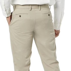 MEN COMFY STRETCH WORK DRESS PANTS LIGHTWEIGHT QUICK DRY CASUAL <b>TROUSERS</b> <b>WITH</b> <b>POCKETS</b> BANGLADESH NEW ARRIVAL CUSTOM - Product Image 1