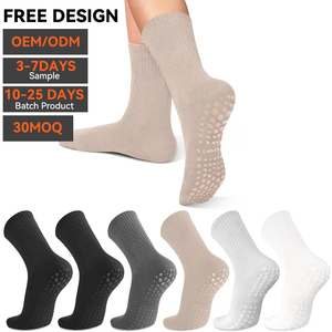 Calcetines Deportivos de Alta Calidad con Logotipo Personalizado, Calcetines de Yoga Antideslizantes para Mujer, Calcetines de Silicona para Danza, Embarazo, Pilates - Product Image 1