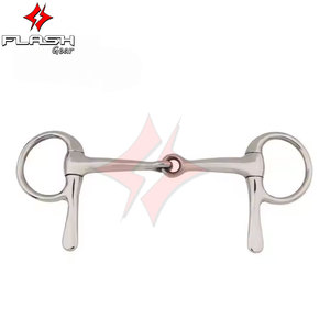 Caballo hecho a medida 5 SS doble articulado boca de rodillo media mejilla broca de conducción Premium alemán plata caballo broca calzones - Product Image 5