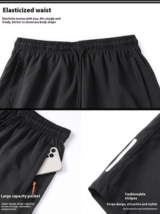Pantalones cortos deportivos de verano para hombre, tejido de punto transpirable, secado rápido y seda de hielo, pantalones cortos informales sueltos de talla grande, envío DDP - Product Image 6