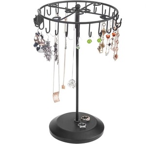 Soporte de joyería negro con diseño de árbol para pendientes, collares, anillos, organizador de Metal elegante para tocador, decoración de Tocador de la India - Product Image 2