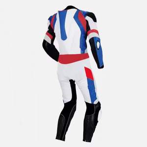 ชุดหนังสำหรับนักแข่งรถมอเตอร์ไซค์ชายเสื้อแจ็กเก็ตหนังกางเกงปรับแต่งได้ - Product Image 6