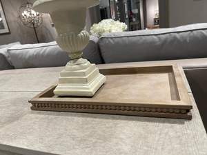 ถาดไม้สีน้ำตาลวินเทจ ถาดเสิร์ฟ ถาดวางของ ถาดอเนกประสงค์ มีหูจับ ของตกแต่งบ้าน กล่องเก็บของ  งานสั่งทำพิเศษ สำหรับรอมฎอน งานแต่งงาน - Product Image 3