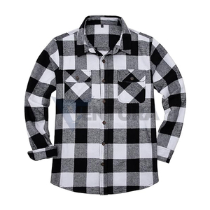 Camisas de Franela Personalizadas para Hombre, Manga Larga, a Rayas, Ecológicas, 100% Algodón, Color Personalizado, para Otoño e Invierno - Product Image 4