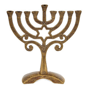 Bougeoir Menorah en or de Style Antique traditionnel pièce maîtresse de Table en métal à 7 branches pour le Shabbat et la décoration intérieure meilleur prix - Product Image 4