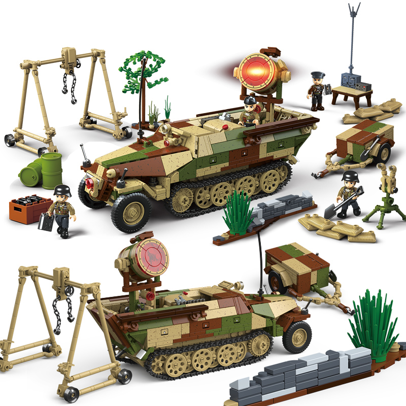 War WW2 Military Model Building Blocks for Kids Adults