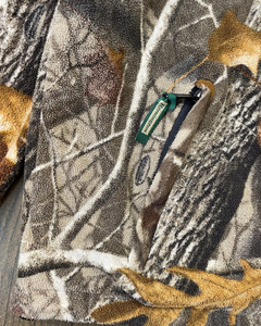 Veste en polaire camouflage chêne forestier pour homme, motif réaliste de feuilles d'automne, fermeture éclair intégrale, équipement de chasse technique, veste légère en maille pour l'extérieur - Product Image 4