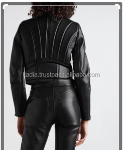 Chaqueta de cuero genuino de Invierno para mujer con decoración bordada Característica transpirable - Product Image 2
