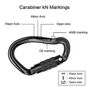 Kait Carabiner lampu penguncian datar bentuk telinga 23kn kustom Carabiner memanjat karabiner aluminium - Product Image 5