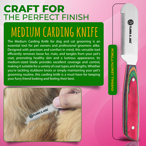 Flamia esencial Mango Verde grande madera respetuoso con el medio ambiente perro pelar Terriers peine eficaz herramienta de aseo para mascotas - Product Image 6