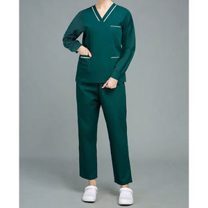 La mejor calidad Unisex Enfermería Scrubs Hospital Trajes de verano Quirúrgico Scrub Sets Plus Size Uniforme para el personal de los médicos - Product Image 3