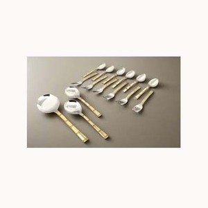 Juego de Cubiertos de Latón de Estilo Real Creativo, Pulido en Oro con Mango de Madera de Diseño, para Restaurantes, Hogar y Hoteles - Product Image 4