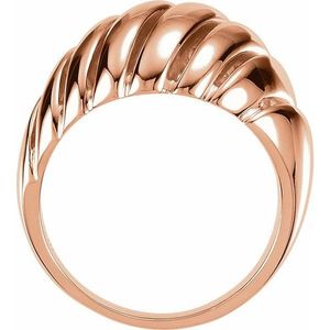 Stuller <b>Dome</b> <b>Ring</b> 5206:6410P 14KR Geometric Cut Zircon Gemstone <b>Ring</b> Rhodium Plated Jewelry for Everyday Wear and Gifts - Product Image 2