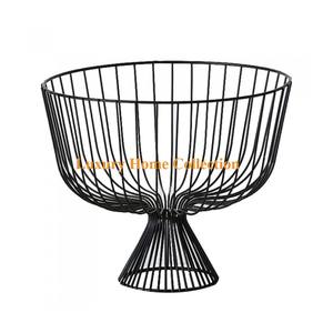 Set of 2 Gold Color Powder Coated <b>Storage</b> Bucket Iron Wire Made Tabletop Kitchenware <b>Accessories</b> Supplies Bucket and Baskets - Product Image 4