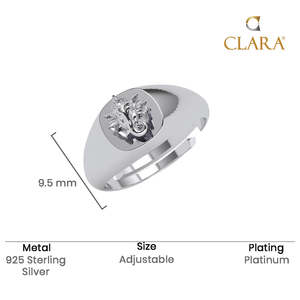 NOVAMART Fine Boho Men's Geometric Oval Cut 925 Sterling <b>Silver</b> <b>Statement</b> <b>Ring</b>-Fine Jewelry Wholesale Export - Product Image 5