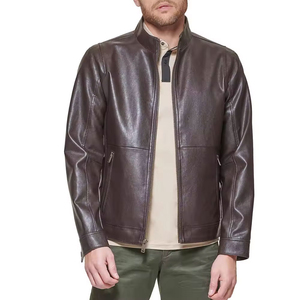 Ropa deportiva a prueba de viento para hombre de la mejor calidad, chaqueta de cuero con cuello levantado, Color atractivo, estilo callejero de moda, novedad de invierno - Product Image 1