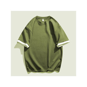 2023 dernier Street Wear mode personnalisé imprimé Logo hommes T-Shirts 100% coton contraste garniture T-Shirts - Product Image 3