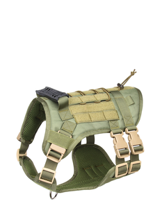 Solid Pattern Strong Pet <b>Dog</b> Tactical <b>Harness</b> Vest with Pet Leashes and Collars - Product Image 1