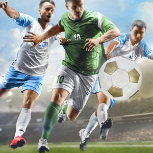 Ballons de football Alaay haute durabilité avec logo personnalisé, pour le jeu en rue, en caoutchouc moulé, taille 5, entraînement, couleur et emballage personnalisés - Product Image 3