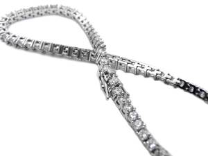 Women's Customized 3mm Leb Grown Tennis Chain Fashion <b>Anklets</b> in 10_11_12 Sizes 925 Sterling <b>Silver</b> with Diamond as Main Stone - Product Image 6