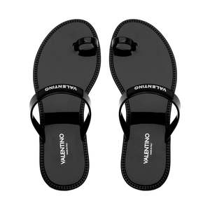 รองเท้าแตะแบบสวมสีดำพื้นเรียบจากอิตาลี - Product Image 4