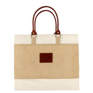 Sac fourre-tout en jute biodégradable personnalisé RenewaTwist pour femmes durable tendance fermeture éclair épaule Shopping réutilisable promotionnel - Product Image 4