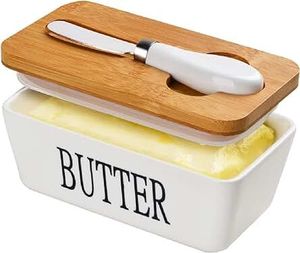 Beurrier en métal design chic avec grande capacité lavable au lave-vaisselle stockage du fromage fraîcheur garder plateau conteneur pour beurre fromage - Product Image 2