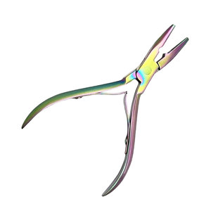 Pince à extensions de cheveux en acier inoxydable avec poignée antidérapante, idéale pour les extensions Micro Link et Micro Loop - Product Image 3