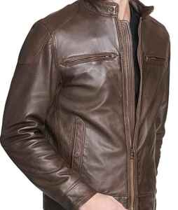 Veste en cuir véritable de créateur décontracté de qualité supérieure Style classique Esprit hiver doublure respirante veste en cuir de mode Pakistan - Product Image 2