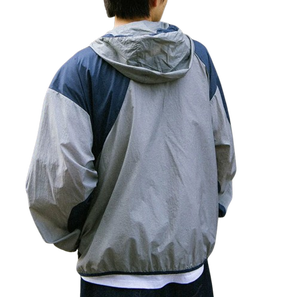 <b>Men</b> Hooded Windbreaker <b>Jacket</b> Breathable Windproof <b>Canvas</b> Lightweight Street Wear Fashion With Logo - Product Image 2