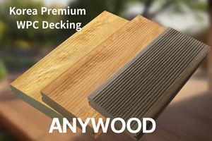 Anywood WPC Bois-Plastique Composite Deck Corée du Sud Haut de Gamme Certifié Solide Extérieur Antidérapant Imperméable Deck Contemporain - Product Image 2