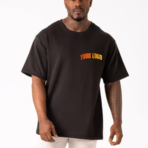 260 GSM Heavyweight 100% algodón camiseta de hombre logotipo personalizado hombro caído de gran tamaño Boxy Fit secado rápido transpirable patrón impreso - Product Image 5