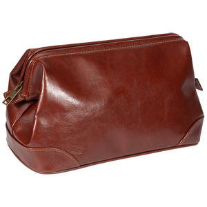 กระเป๋าเครื่องสำอางและเคสใส่อุปกรณ์อาบน้ำสำหรับเดินทางใช้ได้ทั้งชายและหญิงหนังแท้พรีเมี่ยมติดโลโก้ออกแบบได้ตามต้องการ - Product Image 1