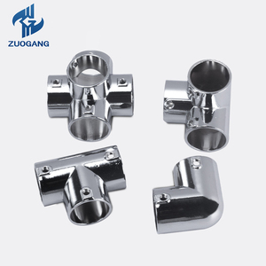 아연 도금 강철 커넥터: 직각 3방향, 4방향, 5방향, 6방향 엘보 파이프 연결 및 핸드레일 십자형 조인트 - Product Image 4